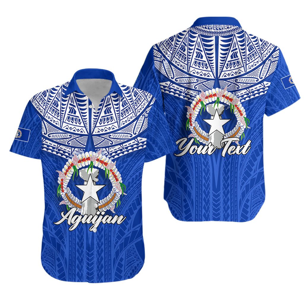 (Custom Personalised) Northern Mariana Islands Aguijan Hawaiian Shirt - LT12 Unisex Blue - Polynesian Pride