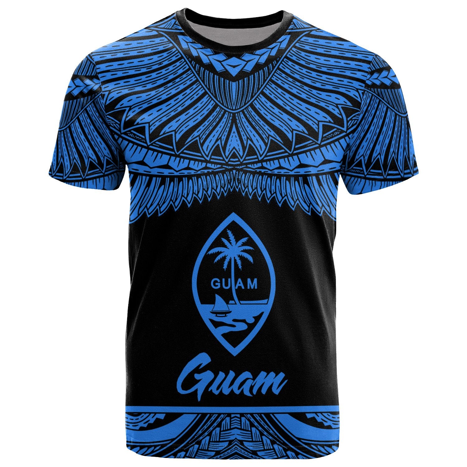 Guam Polynesian T Shirt Guam Pride Blue Version Unisex Blue - Polynesian Pride