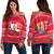 Tahiti Christmas Women Off Shoulder Sweater - Ugly Christmas - LT12 Red - Polynesian Pride