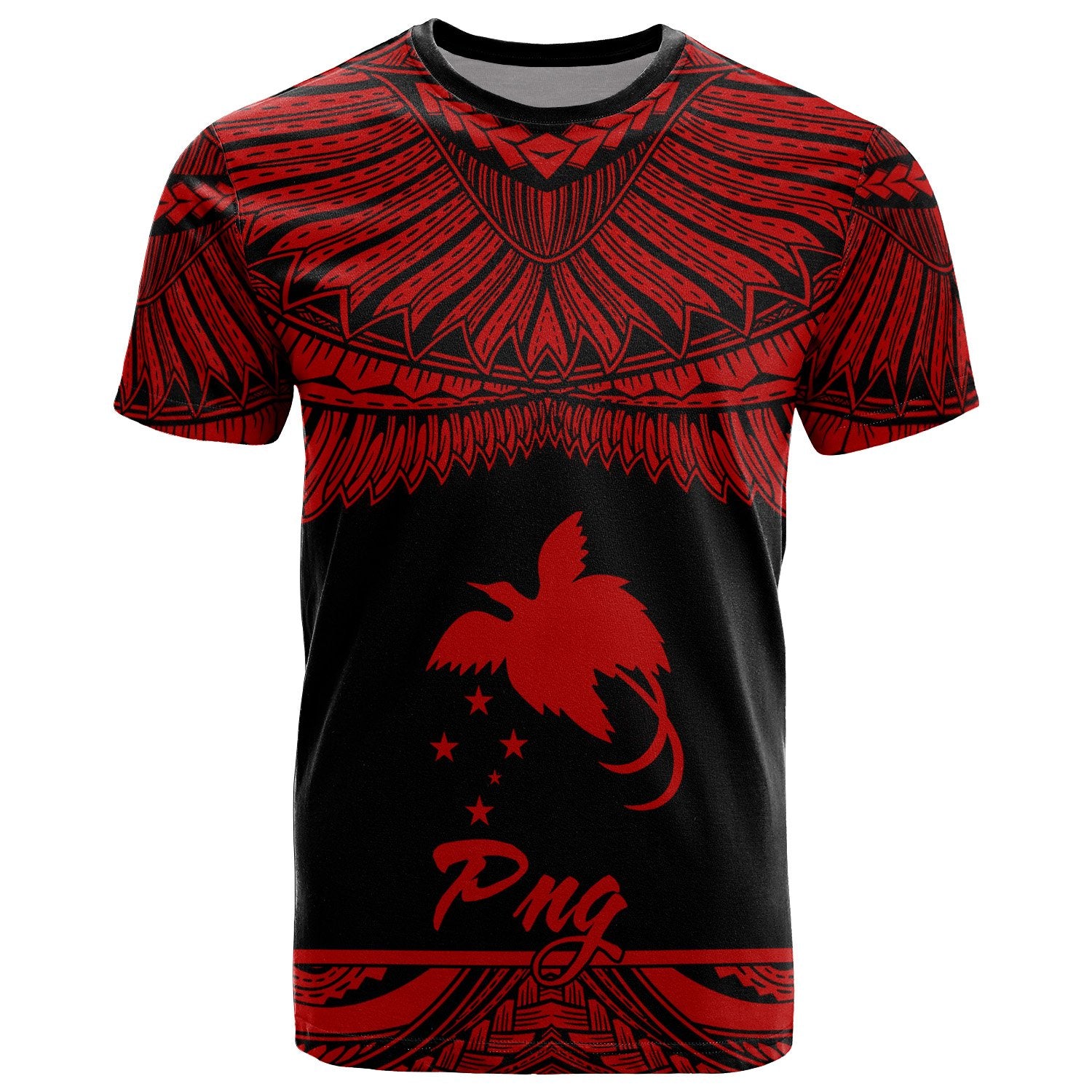 Papua New Guinea Polynesian T Shirt Papua New Guinea Pride Red Version Unisex Red - Polynesian Pride