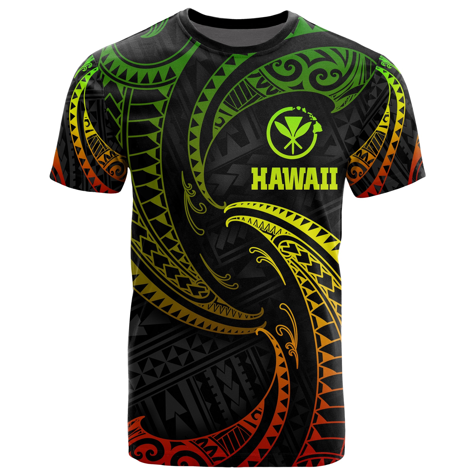 Polynesian Hawaii T Shirt Reggae Tribal Wave Unisex Reggae - Polynesian Pride