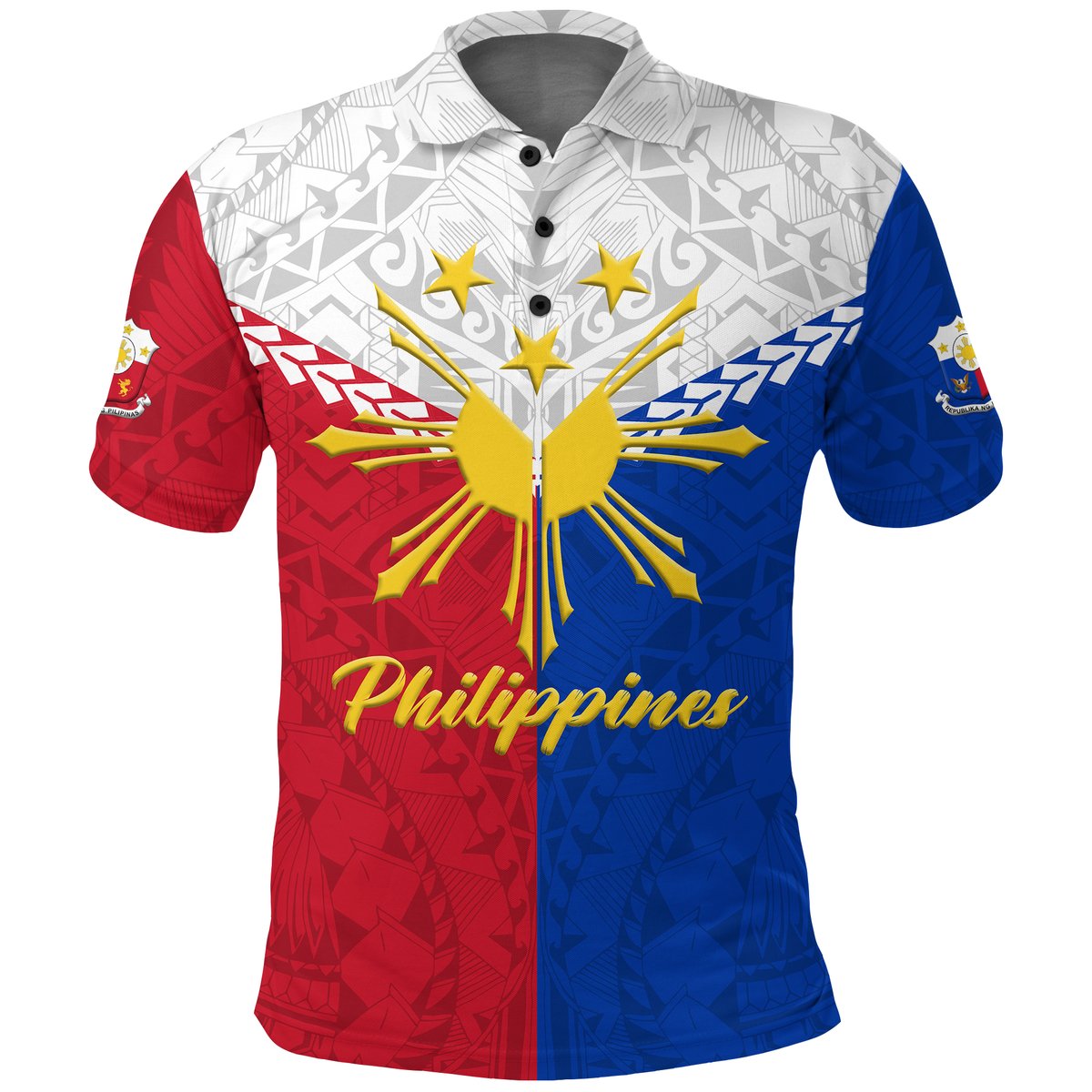 The Philippines Legend Polo Shirt LT12 Red - Polynesian Pride