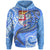 Fiji Hoodie Blue Shark Polynesian Tattoo Unisex Blue - Polynesian Pride