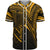 Tahiti Baseball Shirt - Gold Color Cross Style Unisex Black - Polynesian Pride