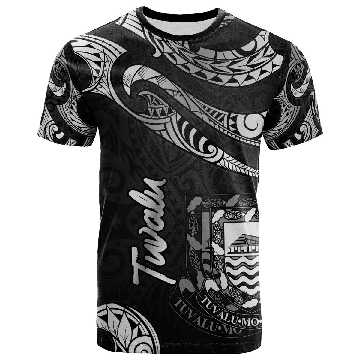 Tuvalu Polynesian T Shirt Polynesian Tattoo White Version Unisex Art - Polynesian Pride