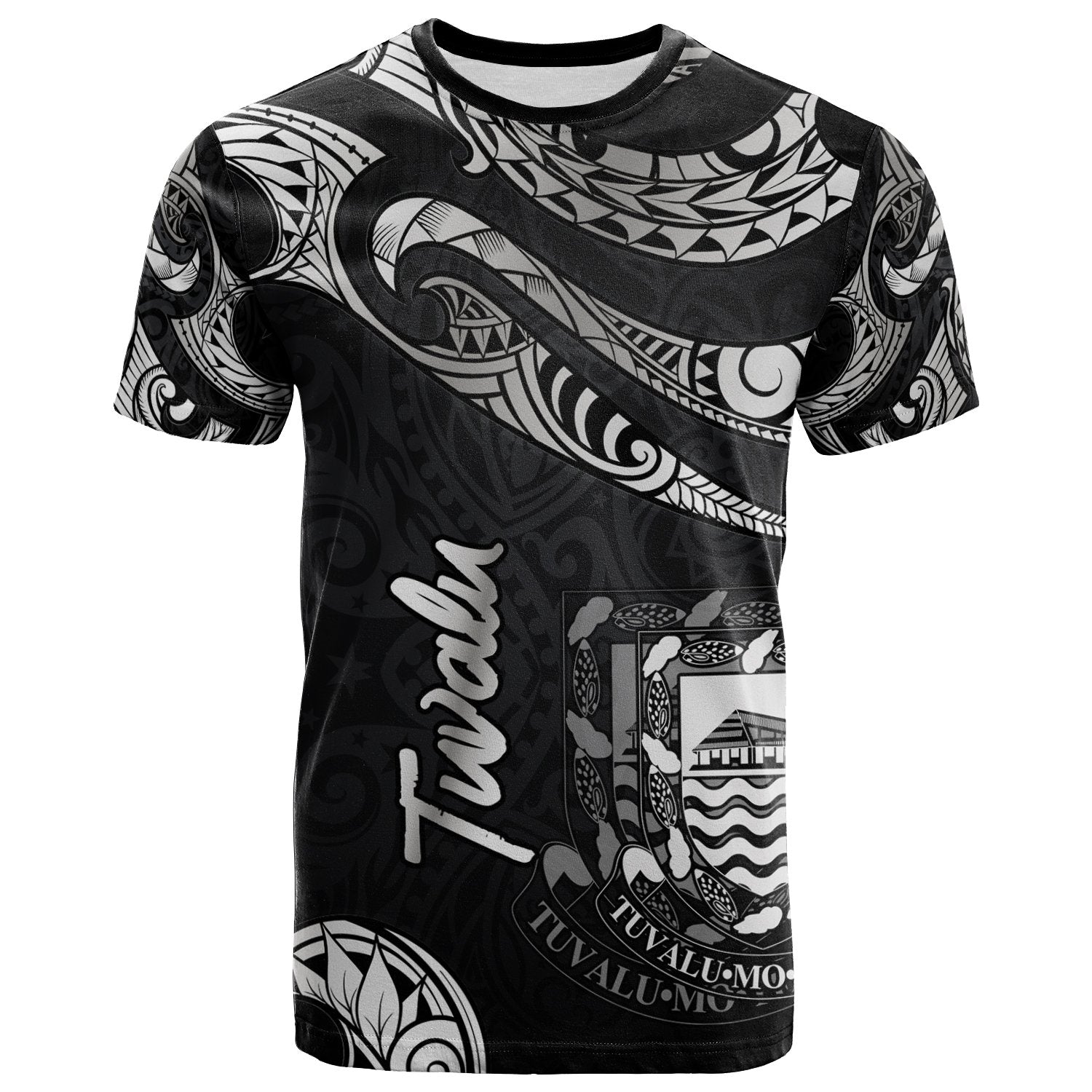 Tuvalu Polynesian T Shirt Polynesian Tattoo White Version Unisex Art - Polynesian Pride