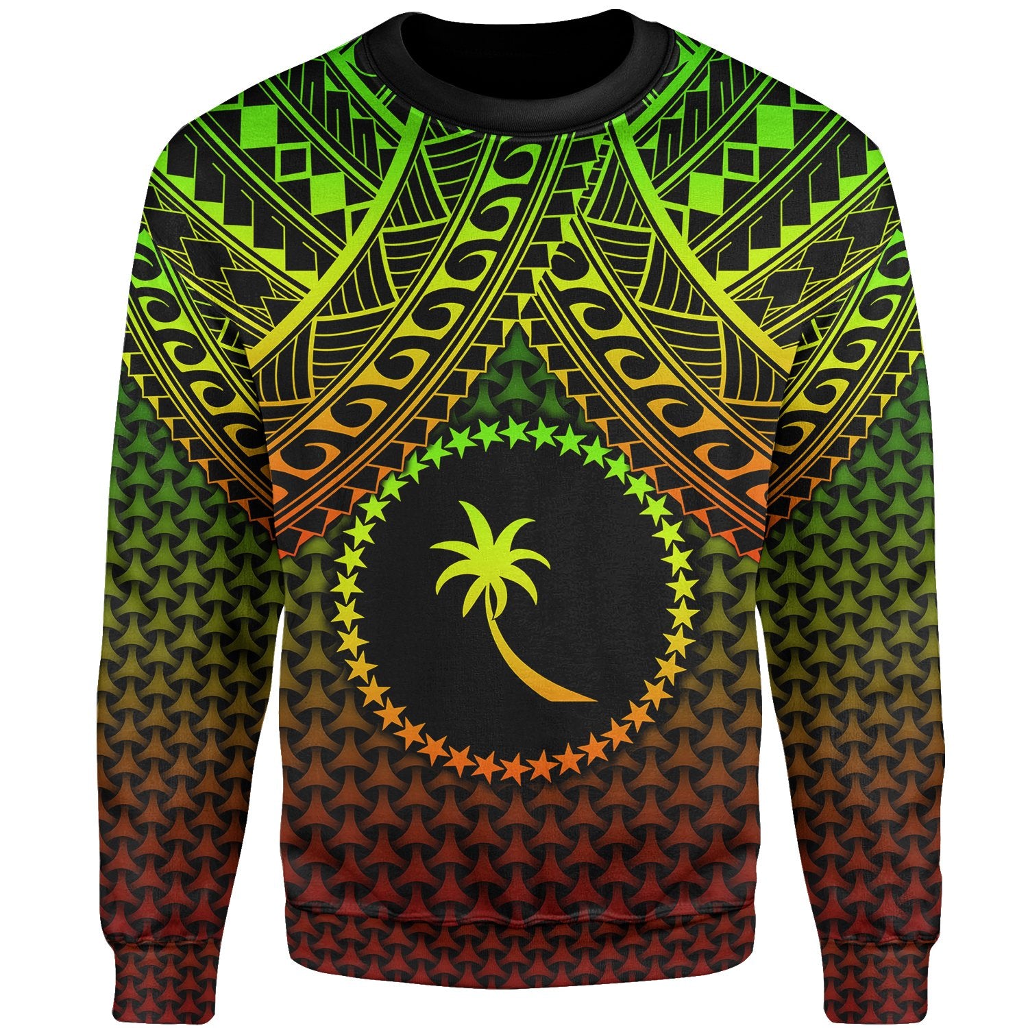 Polynesian Chuuk SweaT Shirt Reggae Vintage Polynesian Patterns Unisex Reggae - Polynesian Pride