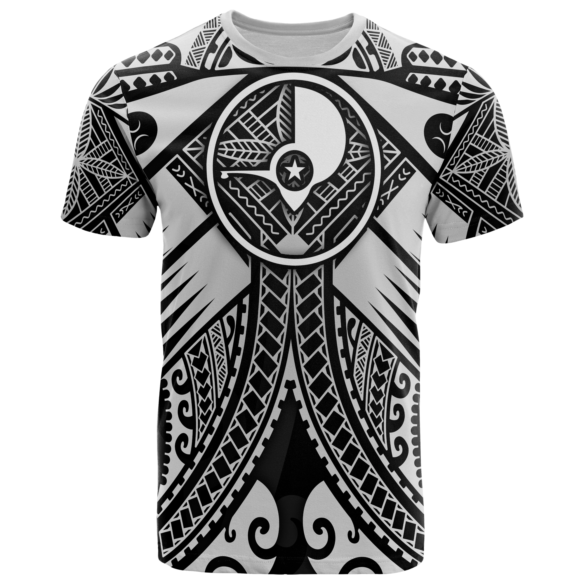 YAP T Shirt White Seal with Polynesian Tattoo Unisex Art - Polynesian Pride