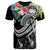 Polynesian Samoa T Shirt Summer Plumeria (Black) Unisex Black - Polynesian Pride