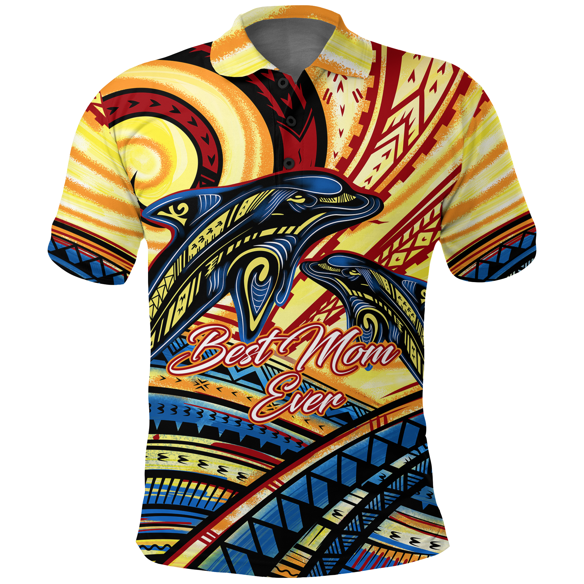 Custom Polynesia Best Mom Ever Polo Shirt LT12 Unisex Art - Polynesian Pride