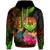 Tahiti Polynesian Hoodie Hibiscus and Banana Leaves Unisex Reggae - Polynesian Pride