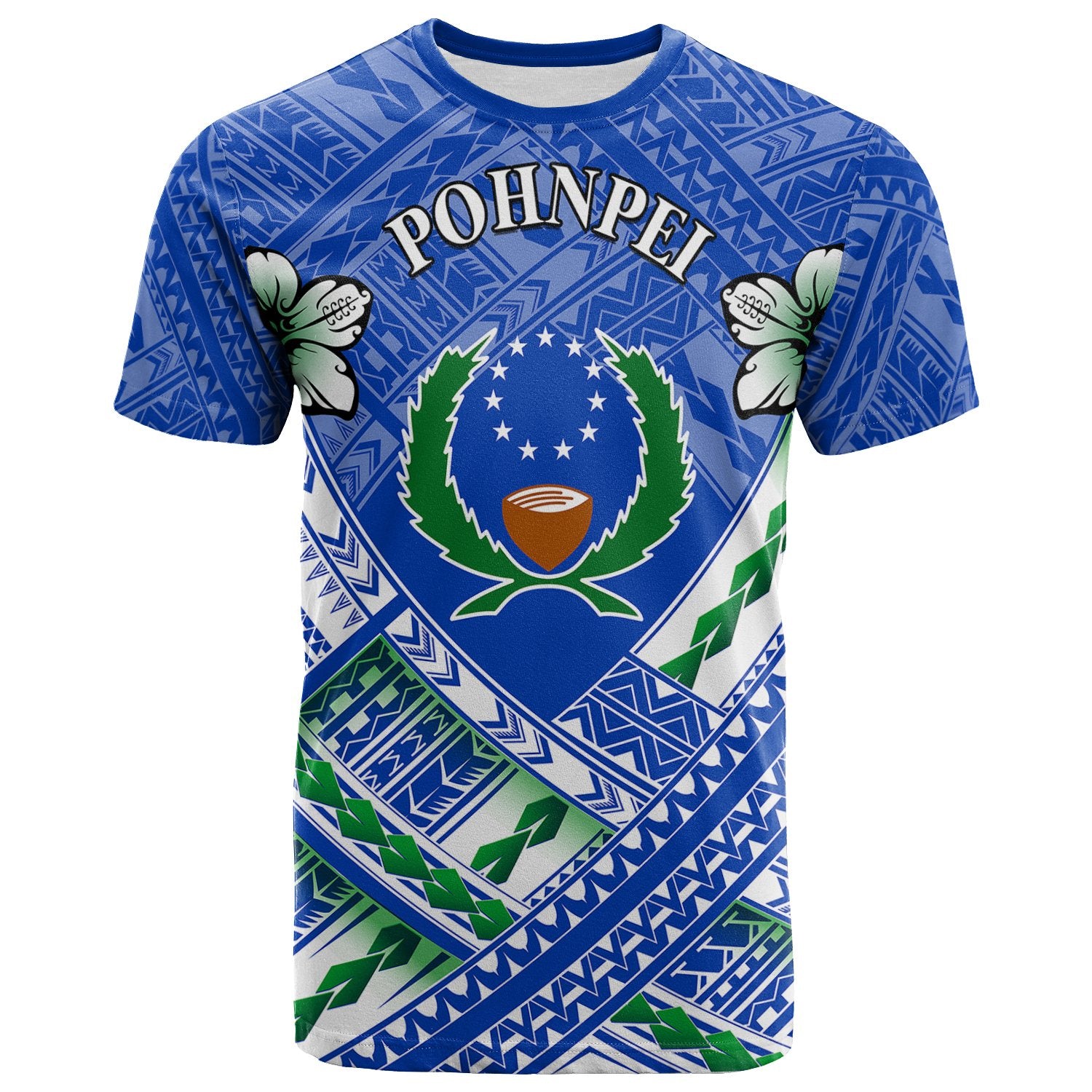 Pohnpei Polynesian T Shirts Pohnpei Flag Camisole Hibiscus Style Unisex Art - Polynesian Pride