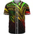 Papua New Guinea Baseball Shirt - Reggae Color Cross Style Unisex Black - Polynesian Pride