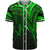 Tonga Baseball Shirt - Green Color Cross Style Unisex Black - Polynesian Pride