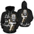 Life Is Rugby Zip up Hoodie Maori Mask Rugby Player Running With Ball Unisex Black - Polynesian Pride