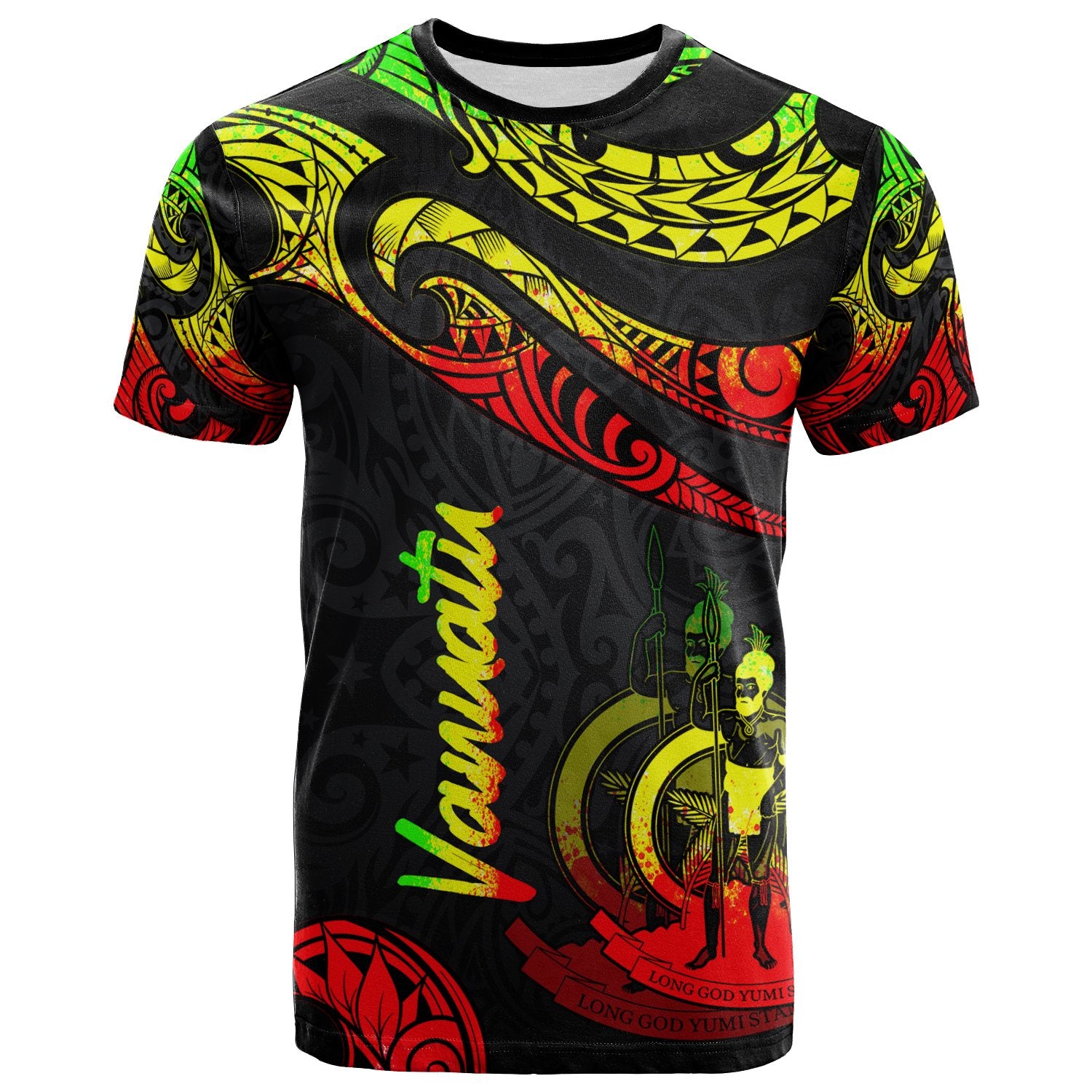 Vanuatu Polynesian T Shirt Polynesian Tattoo Reggae Version Unisex Reggae - Polynesian Pride