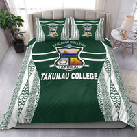 Takuilau College Tongan Patterns Bedding Set - LT12 Green - Polynesian Pride