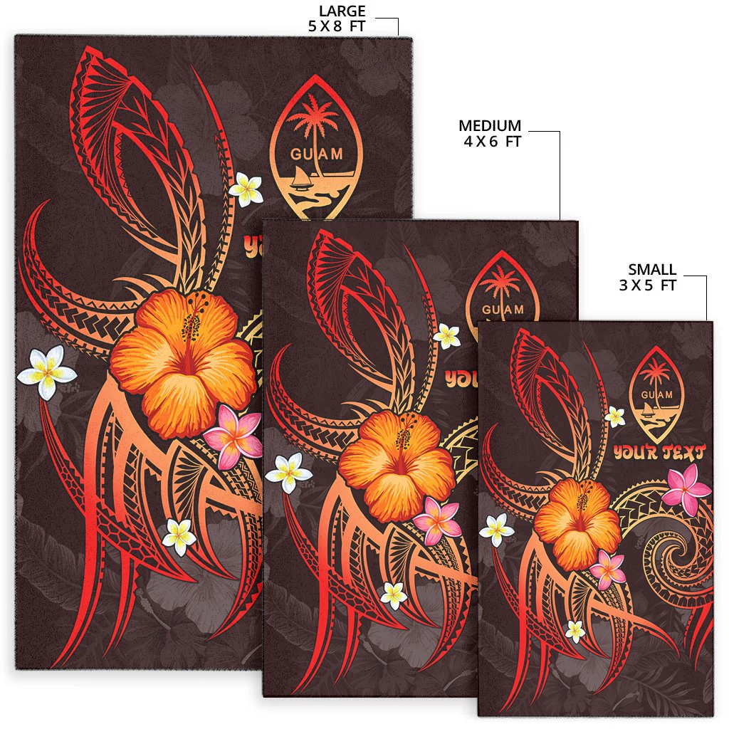Guam Polynesian Personalised Area Rug - Legend of Guam (Red) - Polynesian Pride