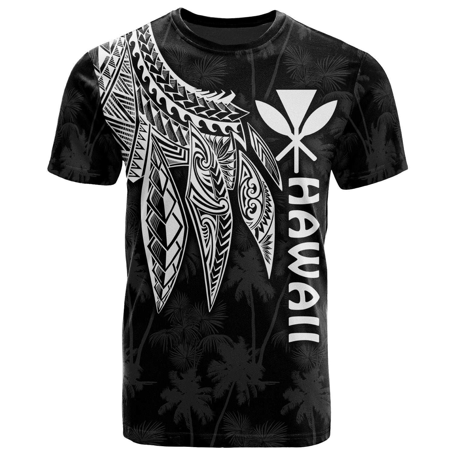 Polynesian Hawaii Kanaka Maoli T shirt Polynesian Wings (White) Unisex White - Polynesian Pride