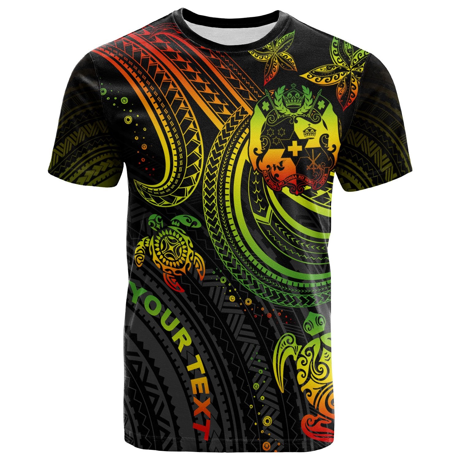 Tonga Custom T Shirt Reggae Turtle Unisex Art - Polynesian Pride