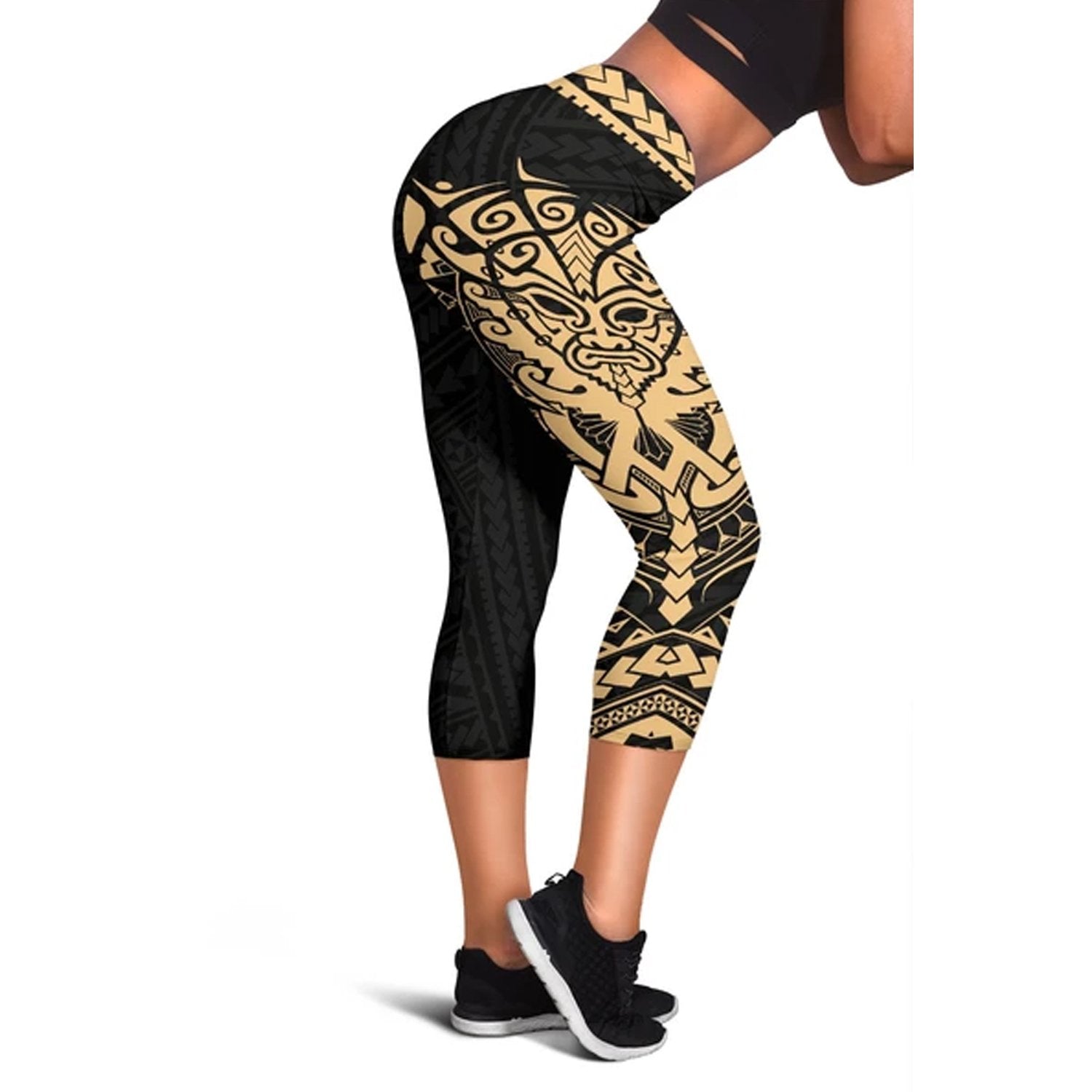 Polynesian Rising 6th Capris A6 Women Black - Polynesian Pride