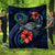 Pohnpei Polynesian Premium Quilt - Blue Turtle Hibiscus Blue - Polynesian Pride