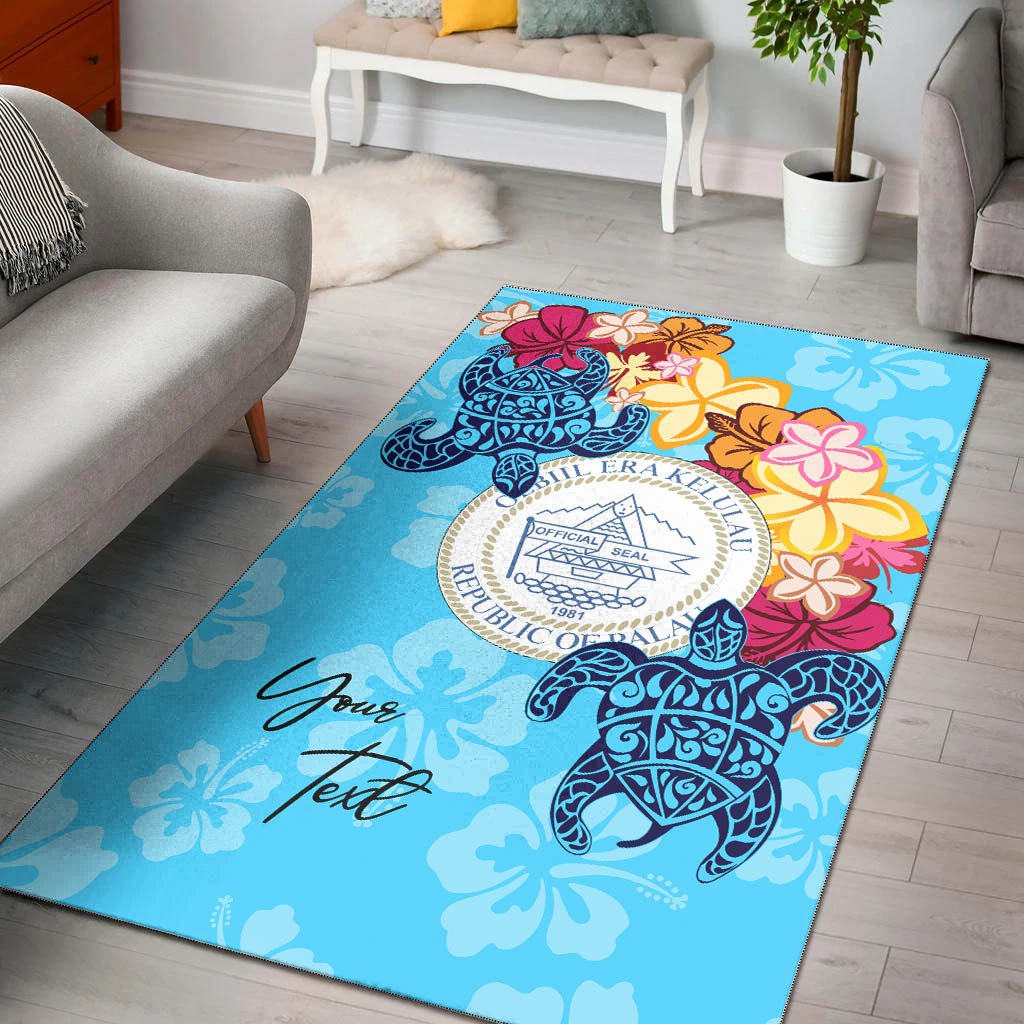 Palau Area Rug - Custom Personalised Tropical Style Blue - Polynesian Pride