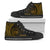 Hawaii High Top Shoes - Wings Style Unisex Black - Polynesian Pride