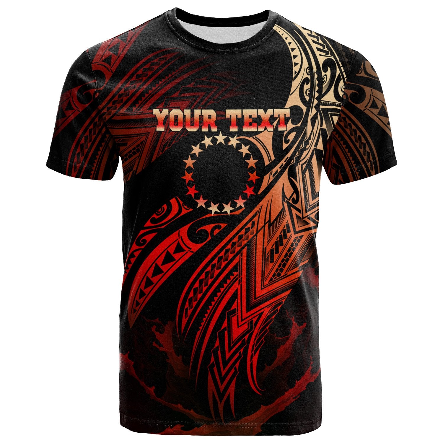 Cook Islands Polynesian Custom T Shirt Polynesian Legend Red Version Unisex Red - Polynesian Pride