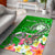 Fiji Custom Personalised Area Rug - Turtle Plumeria (Green) Green - Polynesian Pride