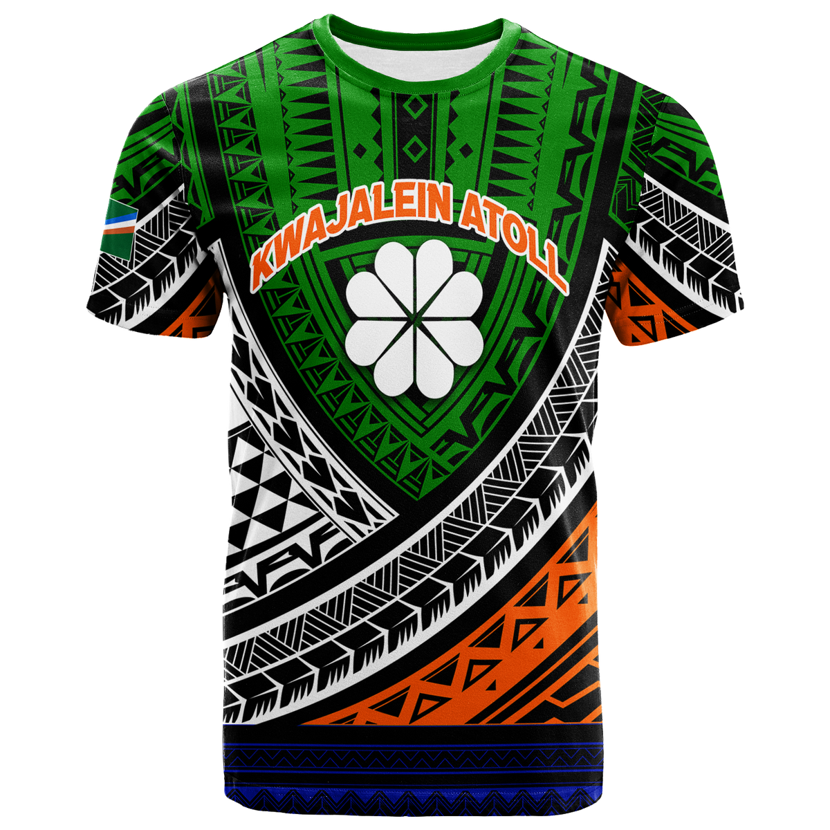 Kwajalein Atoll Tribal Pattern T Shirt LT12 Unisex Green - Polynesian Pride