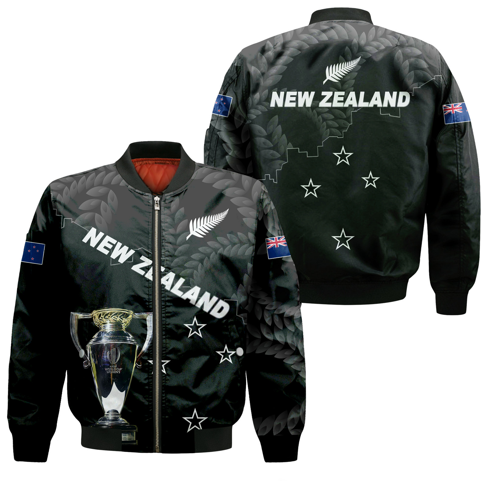 New Zealand Champions Rugby 2022 Bomber Jacket - LT12 Bomber Jacket Black - Polynesian Pride