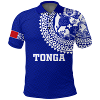 Tonga Polo Shirt Tongan Blue Turtle LT12 Unisex Blue - Polynesian Pride