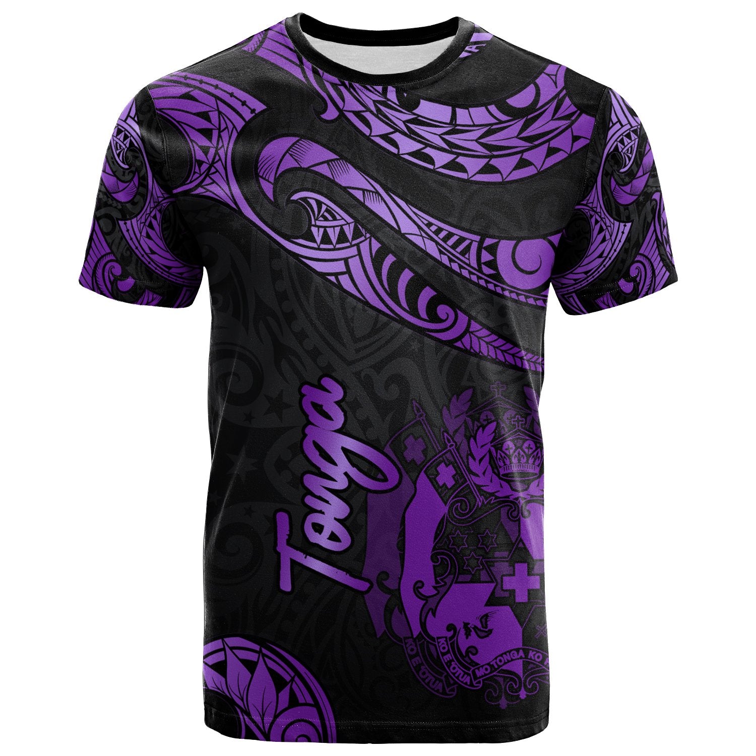 Tonga Polynesian T Shirt Polynesian Tattoo Purple Version Unisex Purple - Polynesian Pride