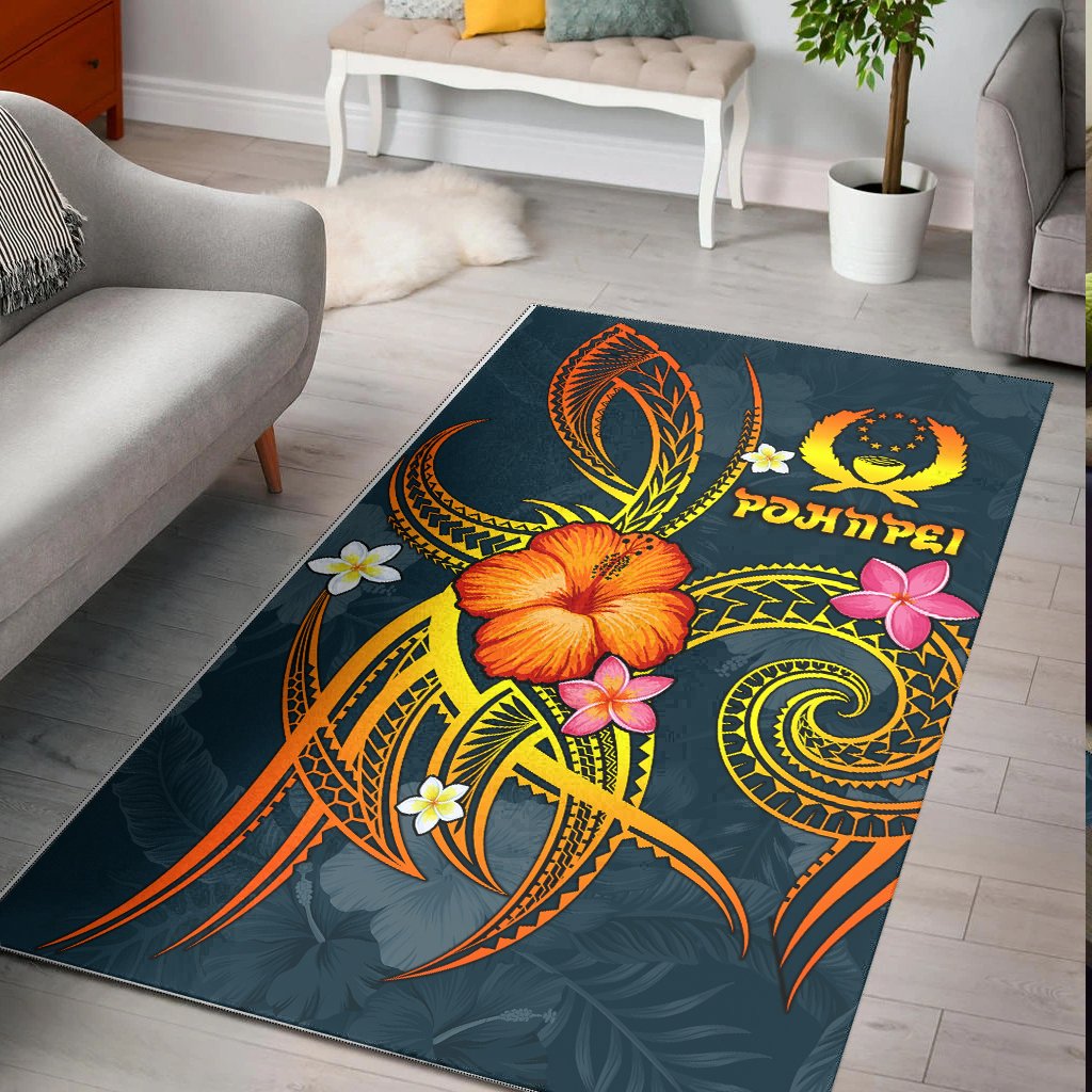 Pohnpei Polynesian Area Rug - Legend of Pohnpei (Blue) Blue - Polynesian Pride