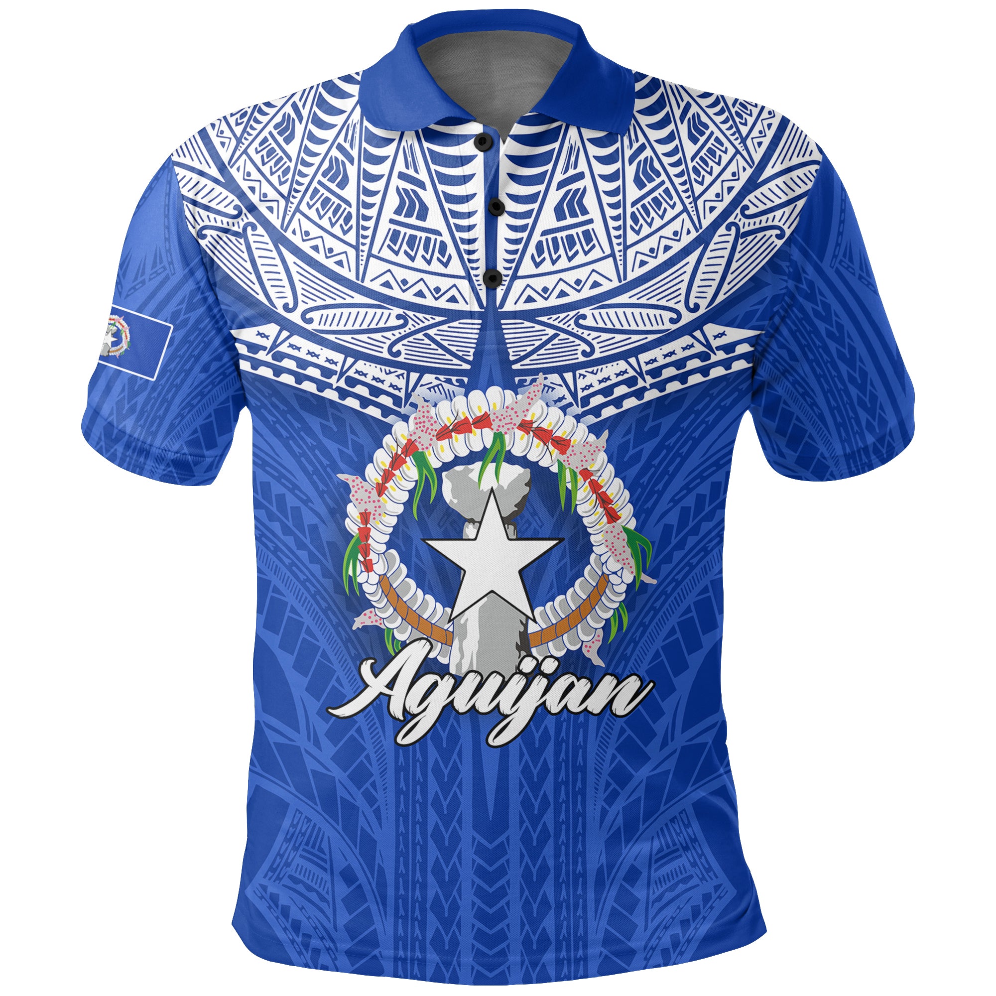 Custom Northern Mariana Islands Aguijan Polo Shirt LT12 Unisex Blue - Polynesian Pride