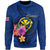 Hawaii Polynesian Sweater - Floral With Seal Blue Unisex Blue - Polynesian Pride