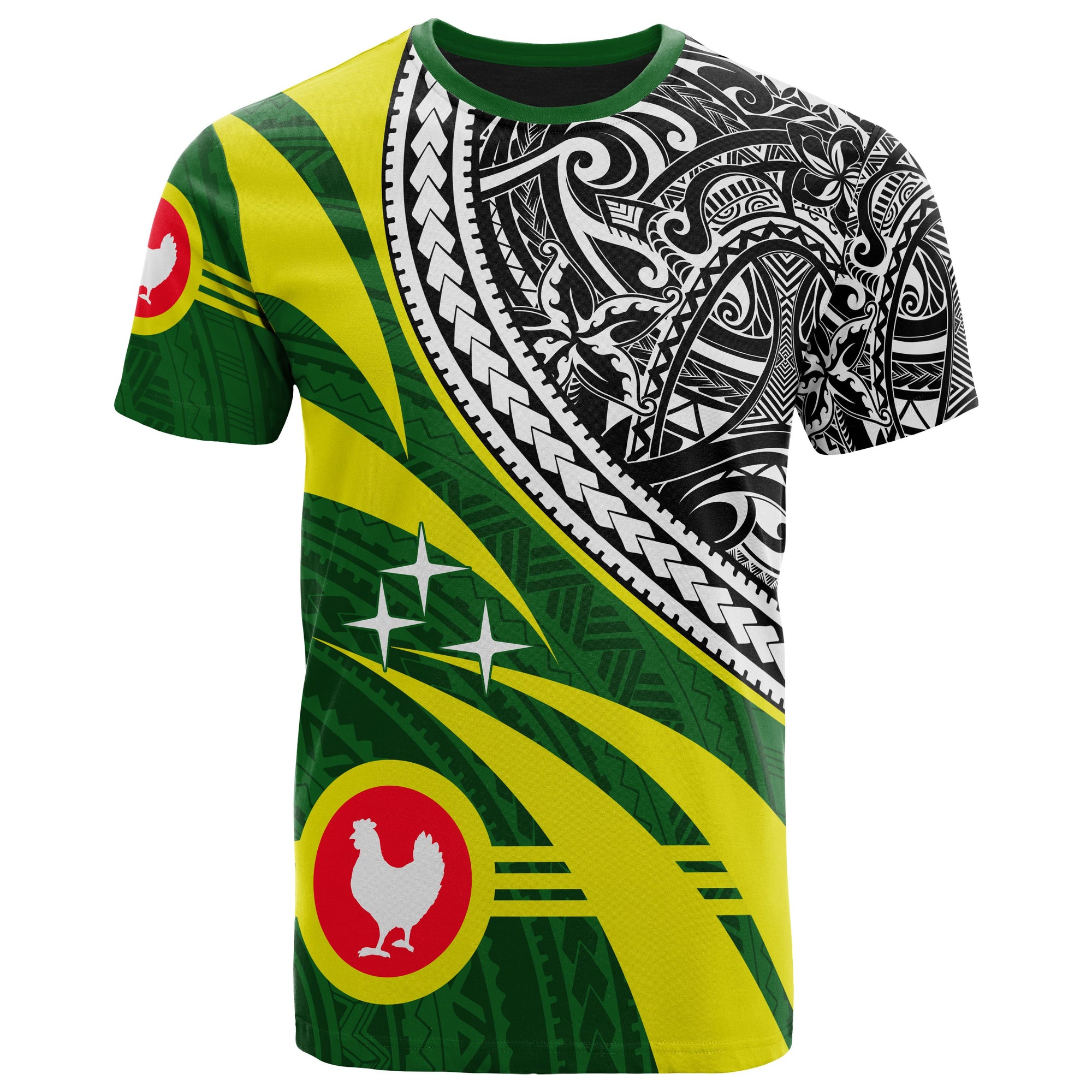 American Samoa Polynesian T Shirt Manua Floral Pattern Unisex Green - Polynesian Pride