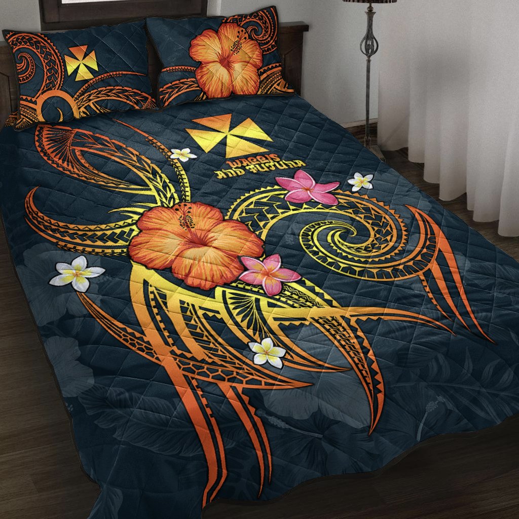 Wallis and Futuna Polynesian Quilt Bed Set - Legend of Wallis and Futuna (Blue) Blue - Polynesian Pride