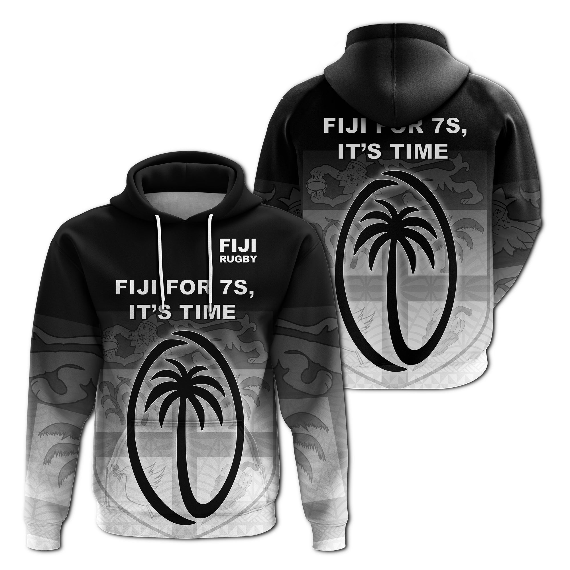 Fiji Rugby Hoodie Fiji For 7s, Its Time LT20 Unisex Blue - Polynesian Pride