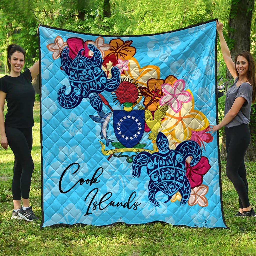 Cook Islands Premium Quilt - Tropical Style Blue - Polynesian Pride