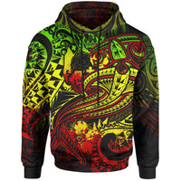Tonga Hoodie Reggae Shark Polynesian Tattoo Unisex Reggae - Polynesian Pride