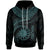 Nauru Polynesian Hoodie Nauru Waves (Turquoise) Unisex Turquoise - Polynesian Pride