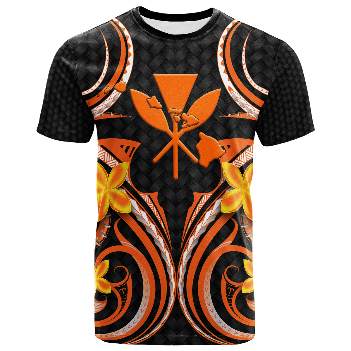 Hawaii Hula Girl Floral T Shirt LT12 Unisex Black - Polynesian Pride