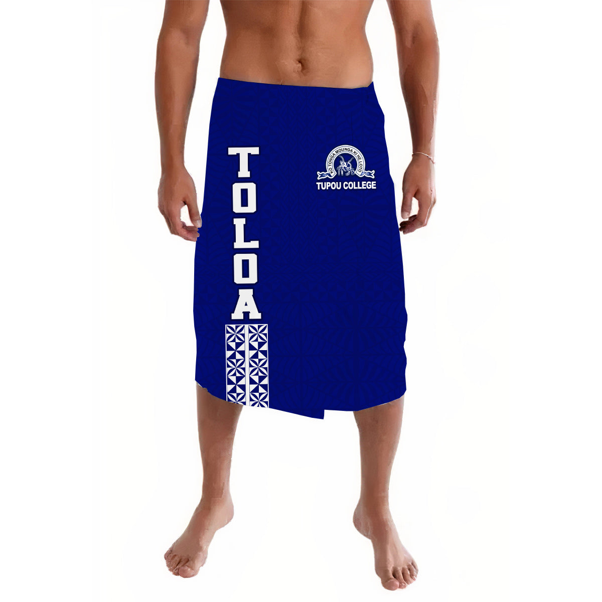 TOLOA Lavalava Tupou College Tonga Pattern Ver.01 LT13 Blue - Polynesian Pride