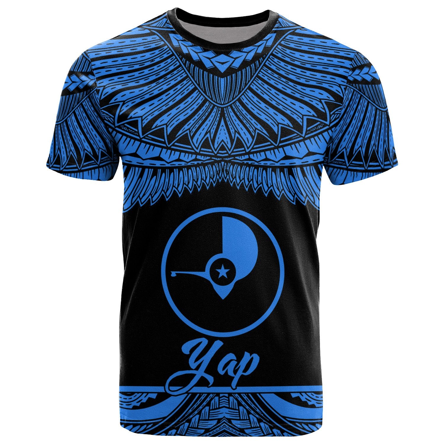 Yap Polynesian T Shirt Yap Pride Blue Version Unisex Blue - Polynesian Pride