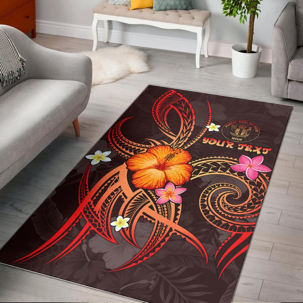 Niue Polynesian Personalised Area Rug - Legend of Niue (Red) Red - Polynesian Pride