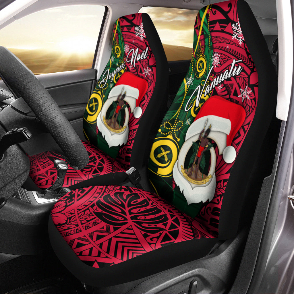 Vanuatu Christmas - Joyeux Nol Santas God Yumi Car Seat Covers - LT2 One Size PURPLE - Polynesian Pride