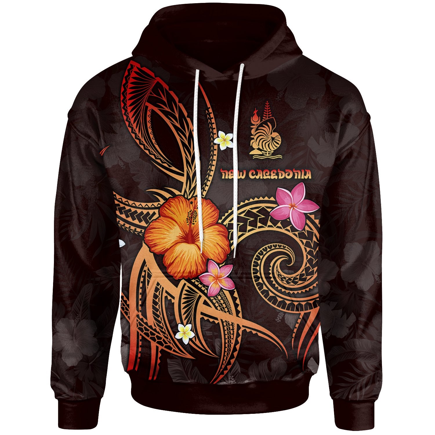 New Caledonia Polynesian Hoodie Legend of New Caledonia (Red) Unisex Red - Polynesian Pride