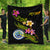 Federated States Of Micronesia Polynesian Quilt - Plumeria Tribal Black - Polynesian Pride